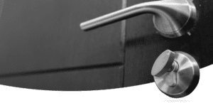 modern door handle and lock installed by residential locksmith for home security